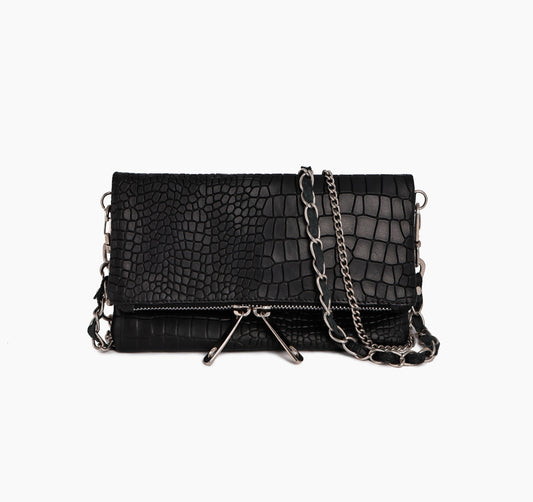 Tango black croco leather