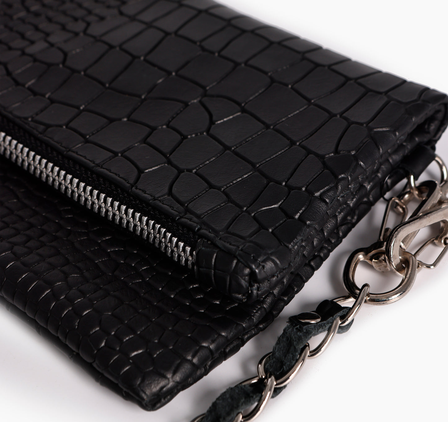 Tango black croco leather